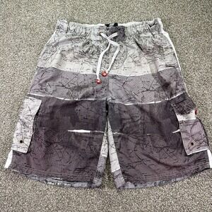 Vintage Surfmentality Y2K Aop Board Shorts Baggy Essentiaks 32 Waist